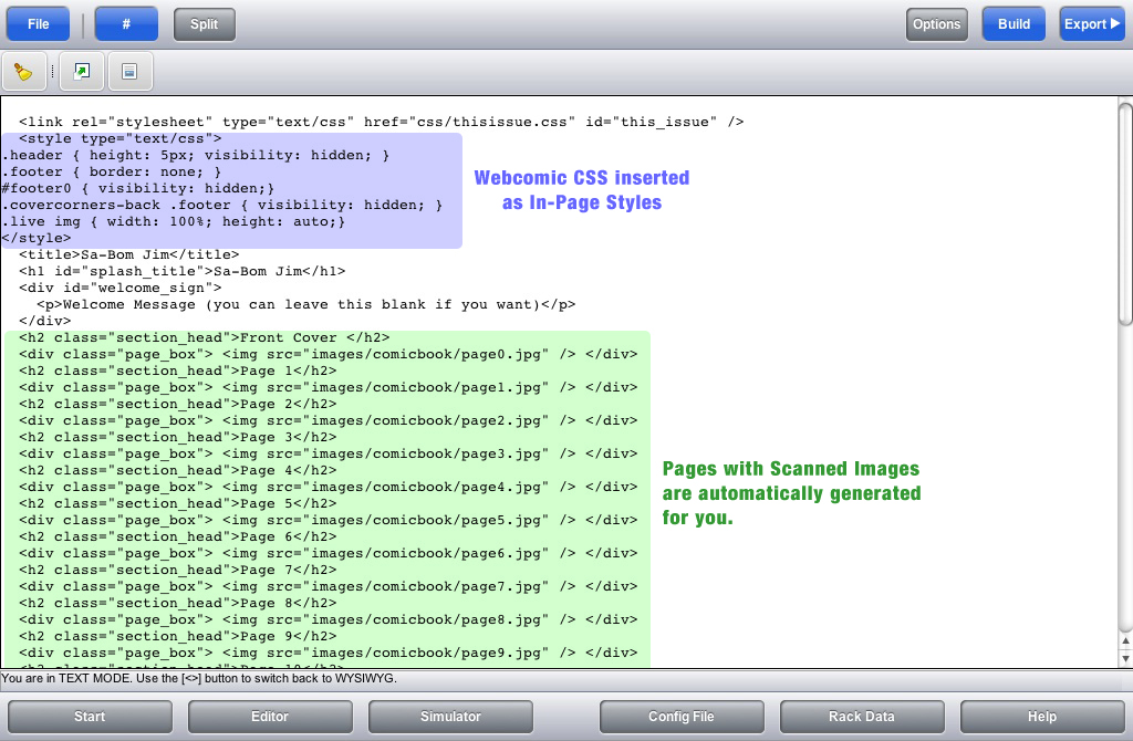 Webcomic Html Writer 0.9.6.x