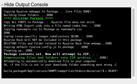 Build_Package_Output_Console